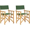 vidaXL - Regisseursstoelen - Groen - Hout - 2 stuks