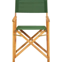 vidaXL - Regisseursstoelen - Groen - Hout - 2 stuks