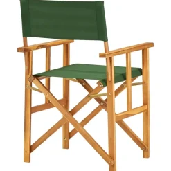 vidaXL - Regisseursstoelen - Groen - Hout - 2 stuks