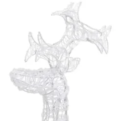 vidaXL - Rendier Kerstdecoratie - Koudwit