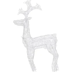 vidaXL - Rendier Kerstdecoratie - Warm white - 60 x 16 x 100 cm