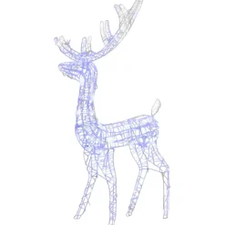 vidaXL - Rendier Kerstdecoratie - Blue - 70 x 41 x 120 cm