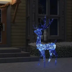 vidaXL - Rendier Kerstdecoratie - Blue - 70 x 41 x 120 cm