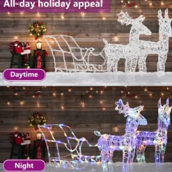 vidaXL - Rendieren En Slee Kerstversiering - Multikleur