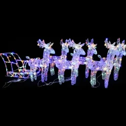 vidaXL - Rendieren En Slee Kerstversiering - Multicolour
