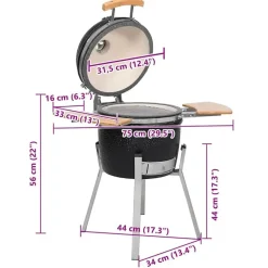 vidaXL - Roker - Zwart - Keramiek