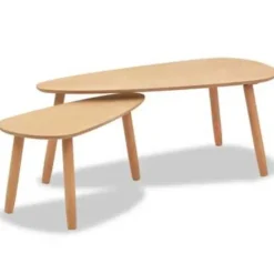 vidaXL - Salontafel - Bruin - Grenenhout - 2 stuks