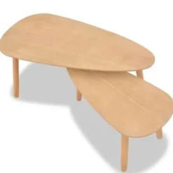 vidaXL - Salontafel - Bruin - Grenenhout - 2 stuks