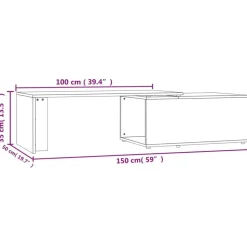 vidaXL - Salontafel - Bruin - Bewerkt hout
