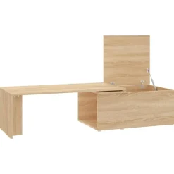 vidaXL - Salontafel - Bruin - Bewerkt hout