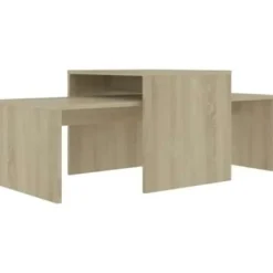 vidaXL - Salontafel - Bruin - Bewerkt hout