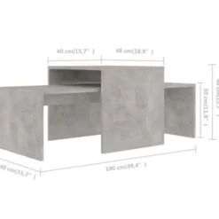 vidaXL - Salontafel - Grijs - Bewerkt hout