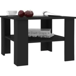 vidaXL - Salontafel - Zwart - Bewerkt hout