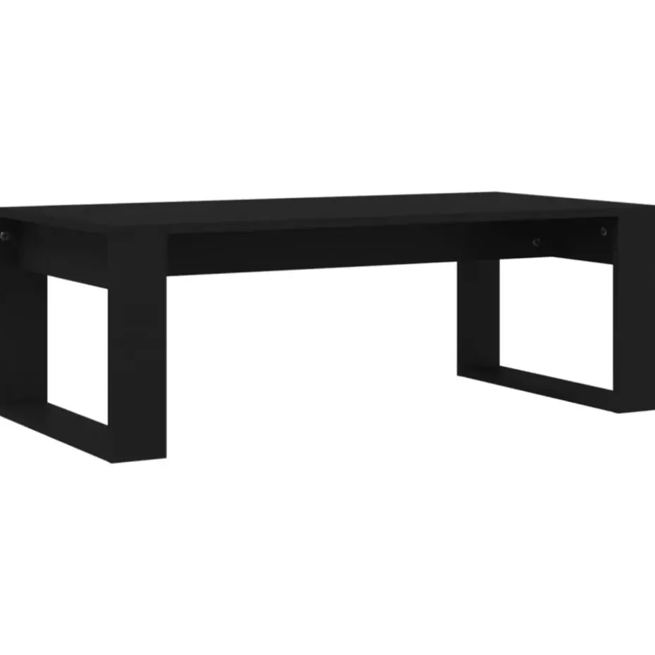 vidaXL - Salontafel - Zwart - Bewerkt hout