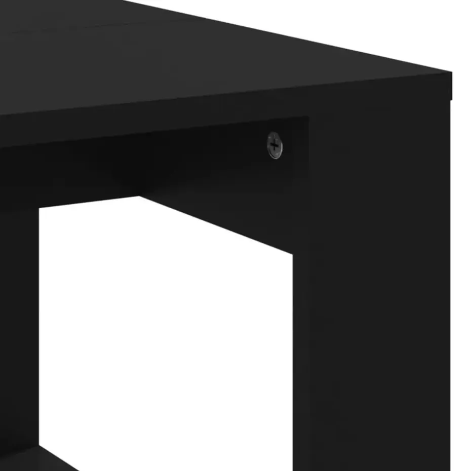 vidaXL - Salontafel - Zwart - Bewerkt hout