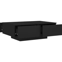 vidaXL - Salontafel - Zwart - Bewerkt hout - 90 x 60 x 31 cm