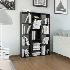 vidaXL - Scheidingswand - Zwart - Bewerkt hout