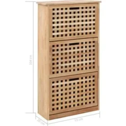 vidaXL - Schoenenbank - Bruin - Hout