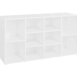 vidaXL - Schoenenbank - Wit - Bewerkt hout - 103x30x55 cm