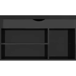 vidaXL - Schoenenbank - Zwart - Bewerkt hout