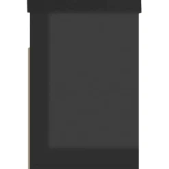 vidaXL - Schoenenbank - Zwart - Bewerkt hout