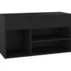 vidaXL - Schoenenbank - Zwart - Bewerkt hout - 80 x 30 x 45 cm