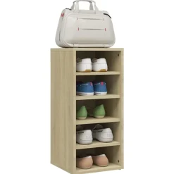 vidaXL - Schoenenkast - Bruin - Bewerkt hout - 31.5 x 35 x 70 cm