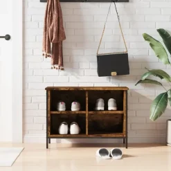 vidaXL - Schoenenkast - Bruin - Bewerkt hout