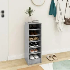 vidaXL - Schoenenkast - Grijs - Bewerkt hout - 31.5 x 35 x 92 cm
