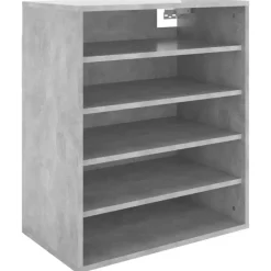 vidaXL - Schoenenkast - Grijs - Bewerkt hout - 60 x 35 x 70 cm