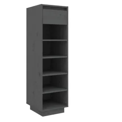 vidaXL - Schoenenkast - Grijs - Grenenhout