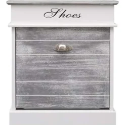 vidaXL - Schoenenkast - Grijs - Hout