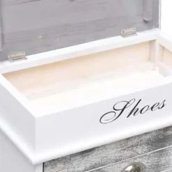 vidaXL - Schoenenkast - Grijs - Hout