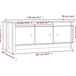 vidaXL - Schoenenkast - Wit - Grenenhout