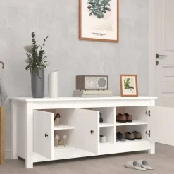 vidaXL - Schoenenkast - Wit - Grenenhout