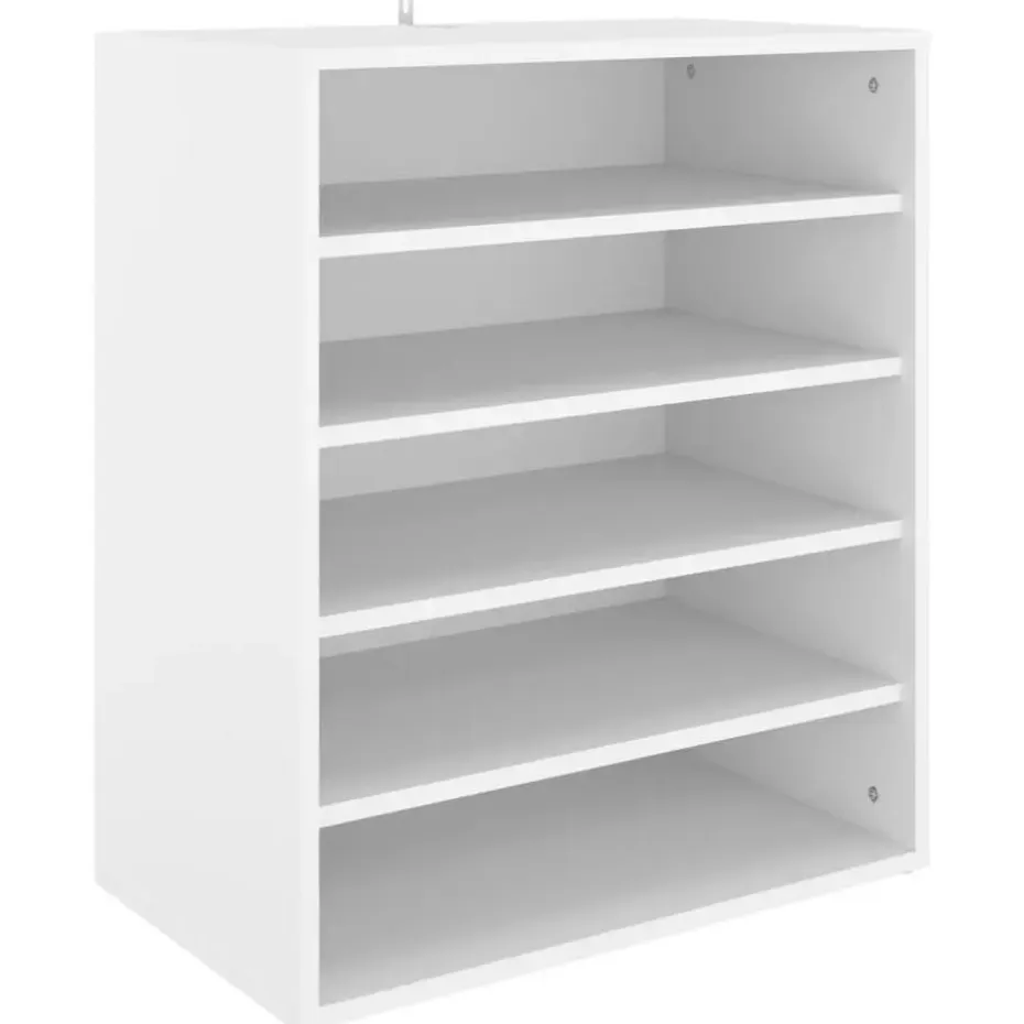 vidaXL - Schoenenkast - Wit - Bewerkt hout - 60 x 35 x 70 cm