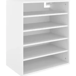 vidaXL - Schoenenkast - Wit - Bewerkt hout - 60 x 35 x 70 cm