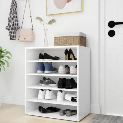 vidaXL - Schoenenkast - Wit - Bewerkt hout - 60 x 35 x 70 cm