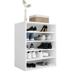 vidaXL - Schoenenkast - Wit - Bewerkt hout - 60 x 35 x 70 cm