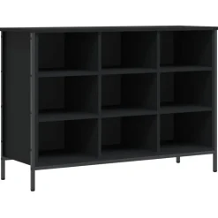 vidaXL - Schoenenkast - Zwart - Bewerkt hout