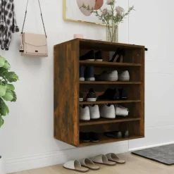 vidaXL - Schoenenrek - Bruin - Bewerkt hout - 60 x 35 x 70 cm