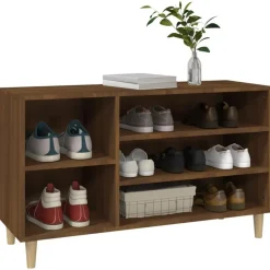 vidaXL - Schoenenrek - Bruin - Bewerkt hout