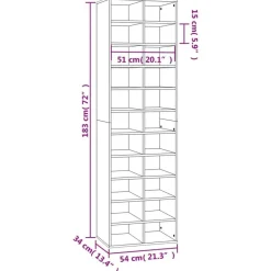 vidaXL - Schoenenrek - Bruin - Bewerkt hout