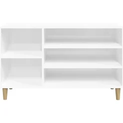 vidaXL - Schoenenrek - Wit - Bewerkt hout