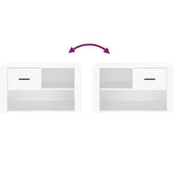 vidaXL - Schoenenrek - Wit - Bewerkt hout