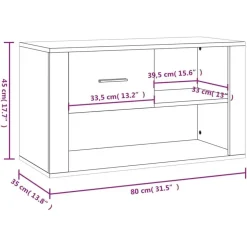 vidaXL - Schoenenrek - Wit - Bewerkt hout