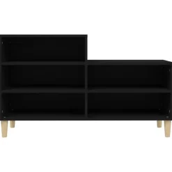 vidaXL - Schoenenrek - Zwart - Bewerkt hout