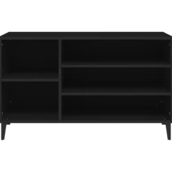 vidaXL - Schoenenrek - Zwart - Bewerkt hout