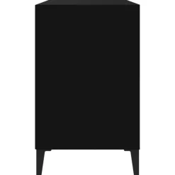 vidaXL - Schoenenrek - Zwart - Bewerkt hout