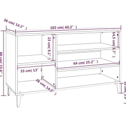 vidaXL - Schoenenrek - Zwart - Bewerkt hout